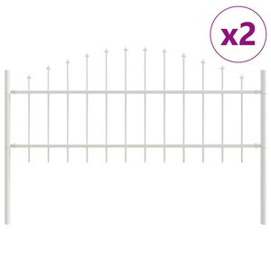 vidaXL Cl&ocirc;ture de jardin WOERDEN 2 pc 170 x 115 cm Blanc