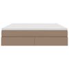 vidaXL Lit avec rangement et matelas Cappuccino 180 x 200 cm