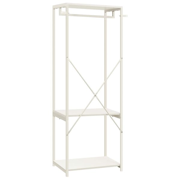 vidaXL Garde-robe Blanc 60x40x167 cm M&eacute;tal et agglom&eacute;r&eacute;