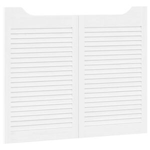 vidaXL Portes battantes 2 pcs Blanc Bois de pin massif