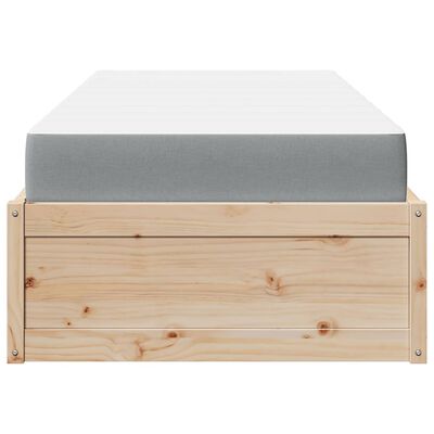 vidaXL Lit avec matelas 90x190 cm bois massif de pin