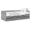 vidaXL Lit de jour avec tiroirs sans matelas sonoma gris 100x200 cm