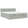VidaXL Cadre de lit ottoman et matelas gris clair 160x200cm velours