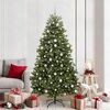 vidaXL Sapin de No&euml;l artificiel avec 300 LED Vert 210 cm PVC et m&eacute;tal