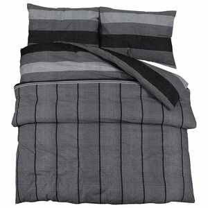 vidaXL Ensemble de housse de couette gris fonc&eacute; 220x240 cm Coton