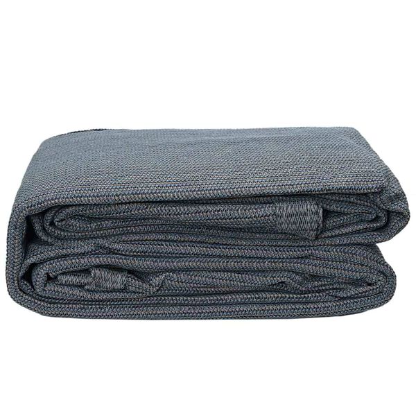 vidaXL Tapis de tente Bleu et gris 400 x 250 cm Polyéthylène