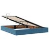 vidaXL Lit avec rangement et matelas Bleu fonc&eacute; 180 x 200 cm Velours