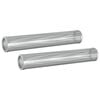 vidaxl Tube &agrave; fumer 2 pcs &Oslash; 5 x 30 cm Acier Inox 304 Argent&eacute;