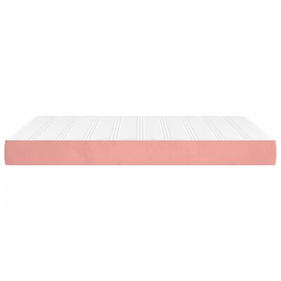 vidaXL Matelas de lit à ressorts ensachés Rose 140x190x20 cm Velours