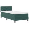 vidaXL Lit &agrave; ressorts avec matelas Vert fonc&eacute; 100 x 200 cm Velours