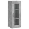 vidaXL Buffet haut Gris b&eacute;ton 34,5x34x180 cm Bois d'ing&eacute;nierie