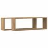vidaXL &Eacute;tag&egrave;res Murales 2 pc Ch&ecirc;ne artisan 80 x 15 x 26 cm