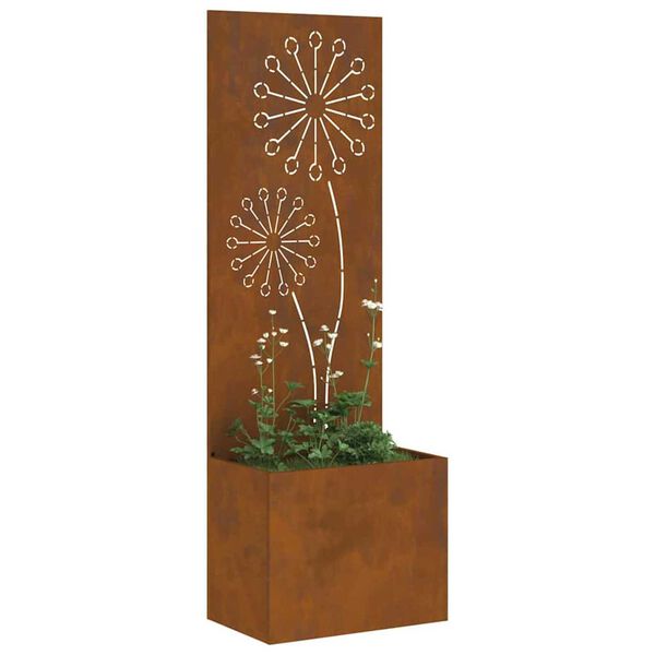vidaXL &Eacute;cran de confidentialit&eacute; de jardin Fretwork Rouill&eacute; 50 x 140 cm