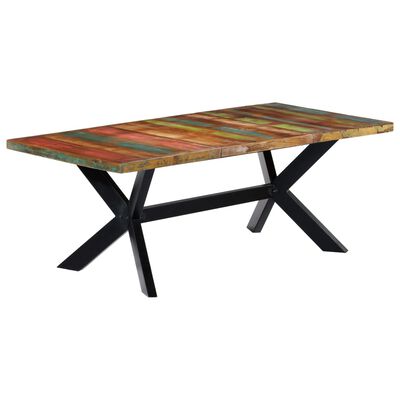 vidaXL Table à manger 200x100x75 cm Bois de récupération solide