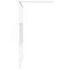 vidaXL Paroi de douche Blanc 140x195 cm Verre ESG transparent