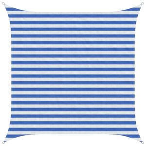vidaXL Voile d'ombre 2,5 x 2,5 m HDPE Carr&eacute; Bleu et Blanc