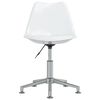 vidaXL Chaises pivotantes &agrave; manger lot de 6 blanc similicuir