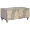 vidaXL Table basse Gris 80 x 50 x 40 cm Bois de mangue massif
