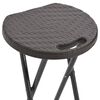 vidaXL Tabouret de bar pliable lot de 2 PEHD et acier Aspect rotin