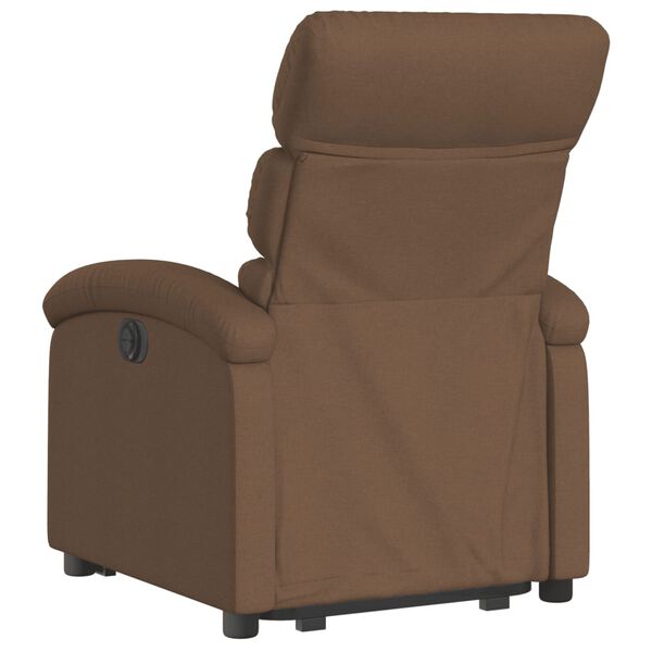 vidaXL Fauteuil inclinable &eacute;lectrique marron tissu