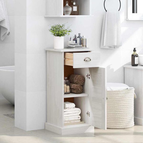 vidaXL Meuble de Salle de Bain avec porte VIGO Blanc 37,5 x 34 x 80 cm