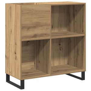 vidaXL Meuble &agrave; vinyles avec &eacute;tag&egrave;re ch&ecirc;ne artisanal 84,5 x 38 x 89 cm