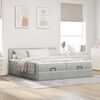 VidaXL Cadre de lit ottoman et matelas gris clair 160x200cm velours