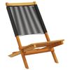 vidaXL Chaises de jardin lot de 2 noir bois d'acacia et polypropylène