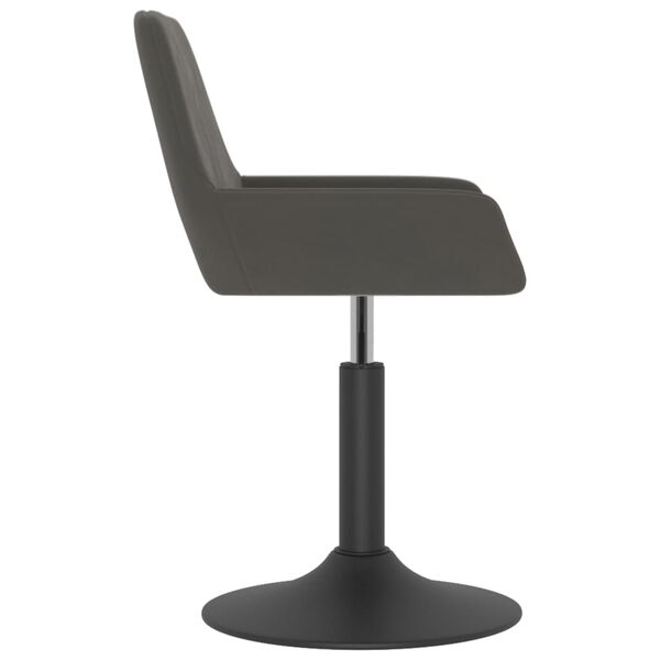 vidaXL Tabouret de bar Gris fonc&eacute; Velours