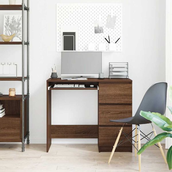 vidaXL Bureau Chêne marron 90x45x76 cm Bois d'ingénierie