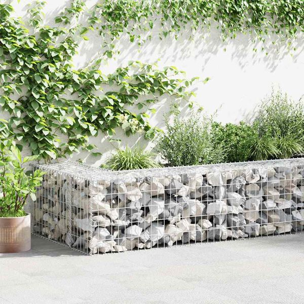 vidaXL Mur en gabion avec couvercles Acier galvanis&eacute; 300x30x50 cm