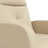 vidaXL Fauteuil &eacute;lectrique de massage Cr&egrave;me Tissu