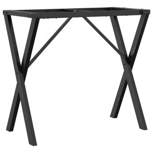 vidaXL Pieds de table &agrave; manger cadre en X 80x40x73 cm acier