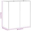 vidaXL Jardini&egrave;re rouill&eacute; 80x40x80 cm acier inoxydable
