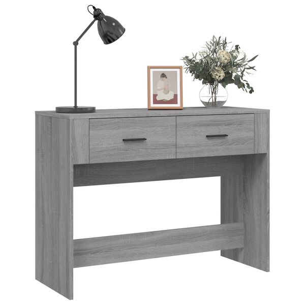 vidaXL Table console Sonoma gris 100x39x75 cm Bois d'ing&eacute;nierie