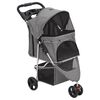 vidaXL Poussette pour chien pliante Gris 80x46x98 cm Tissu Oxford