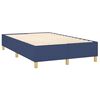 vidaXL Sommier &agrave; lattes de lit et matelas et LED Bleu 120x200 cm Tissu