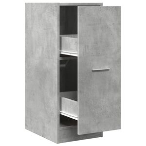 vidaXL Armoire d'apothicaire gris b&eacute;ton 30x41x77,5cm bois d'ing&eacute;nierie