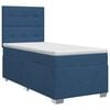 vidaXL Lit boxspring avec matelas Bleu 100 x 200 cm Tissu