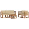 vidaXL Ensemble de canap&eacute;s d'ext&eacute;rieur 6 pc Naturel et Beige