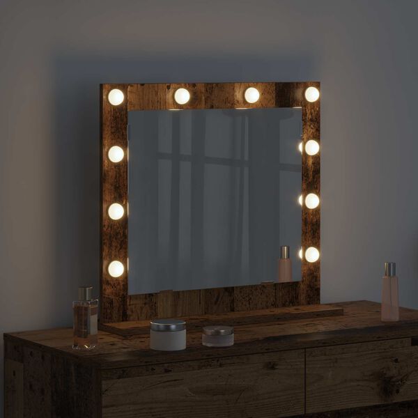 vidaXL Miroir de vanit&eacute; avec miroir Bois Ancien 60 x 55 x 18 cm