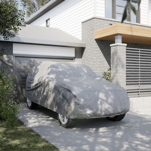 vidaXL Housse de voiture SUV compl&egrave;te gris M tissu non tiss&eacute;