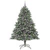 vidaXL Sapin de Noël artificiel avec 300 LED Vert 140 x 140 x 210 cm