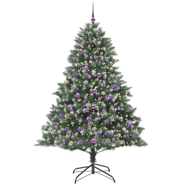 vidaXL Sapin de Noël artificiel avec 300 LED Vert 140 x 140 x 210 cm