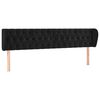 vidaXL T&ecirc;te de lit avec oreilles Noir 183x23x78/88 cm Velours