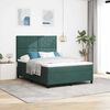 vidaXL Lit &agrave; ressorts avec matelas Vert fonc&eacute; 140 x 190 cm tissu