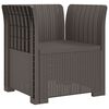 vidaXL Fauteuil 1 place look rotin PP Gris clair