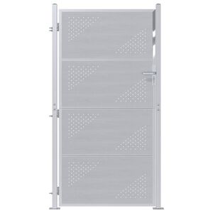 vidaXL Porte de Jardin Argent&eacute; 96 x 180 cm Acier inoxydable