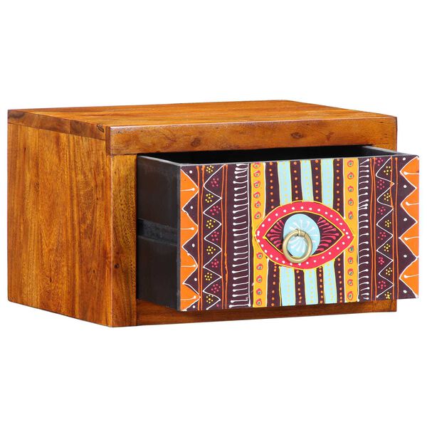 vidaXL Cabinet de chevet avec tiroir 2 pcs Marron 35 x 30 x 22 cm