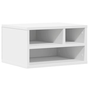 vidaXL Support d'imprimante blanc 40x32x22,5 cm bois d'ing&eacute;nierie